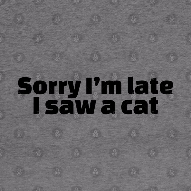 Sorry I’m late I saw a cat by vcent